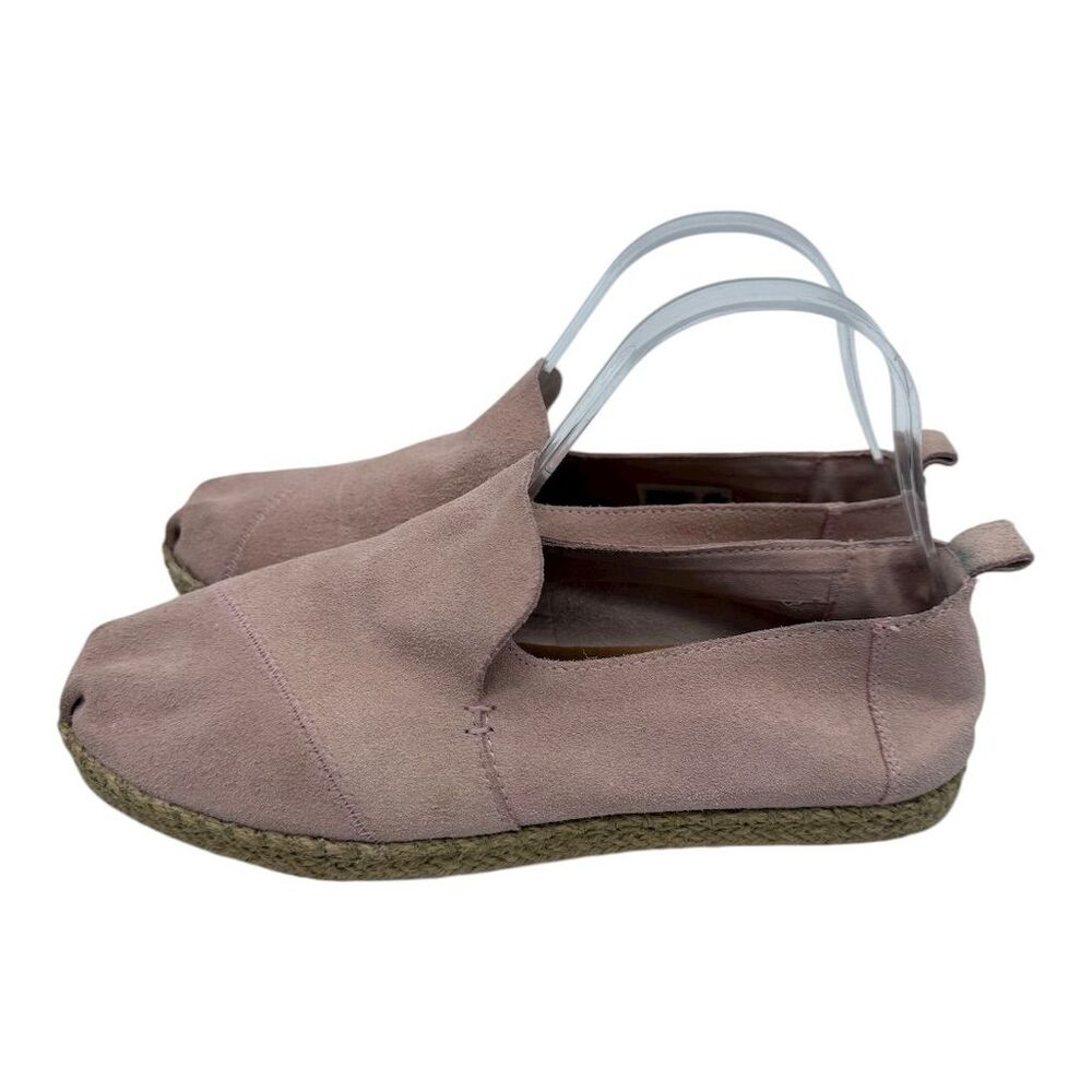 4514. TOMS Women's Pink Suede Espadrille‎ Slip-On Shoes Size 8.5 Casual